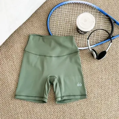 a\o同款夏季提臀高腰瑜伽裤运动健身轻薄紧身骑行裤弹力三分裤女