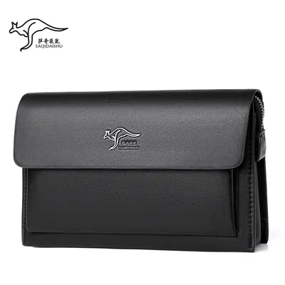 Men's PU Leather Business Clutch with Combination Lock - 1