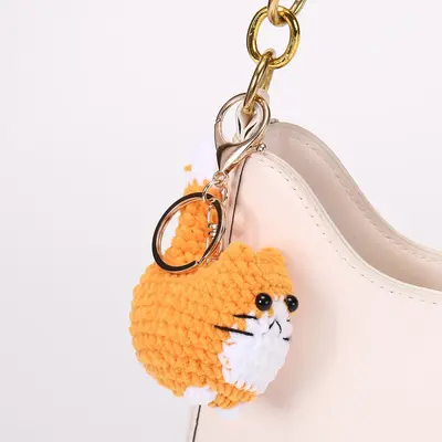 Handmade Crochet Cat Bag Charm, Gift for Students and Couples - 3