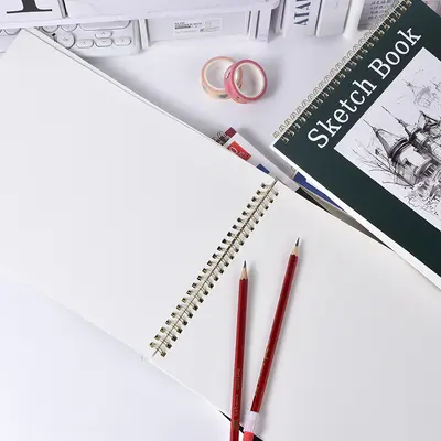 A4 Spiral Sketchbook, Thick Drawing Paper, Professional