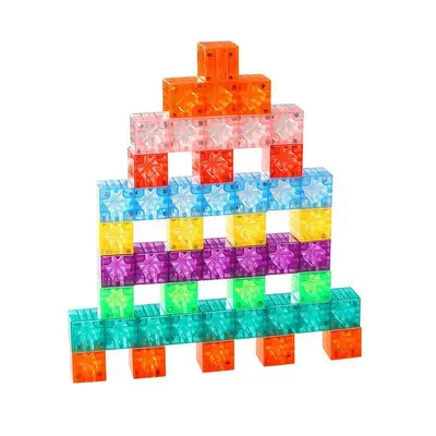 Taşınabilir şeffaf manyetik küp, 2 cm, altı yüzlü 3D geometrik yapı blokları