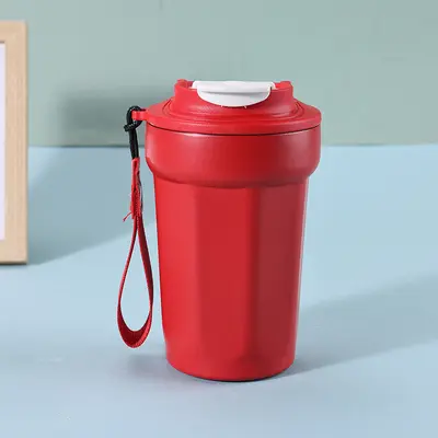 Achteckige Kaffeetasse 316er Edelstahl mit Trageöse Thermosbecher - 5