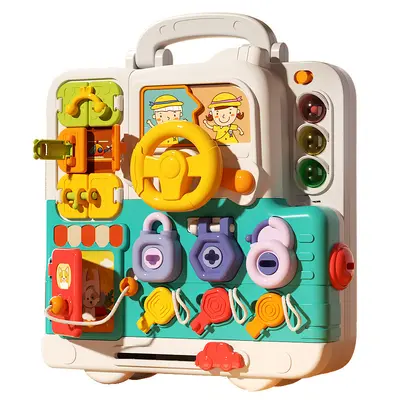 Multifunctional Busy Board, Montessori Educational Toy from 6 Months