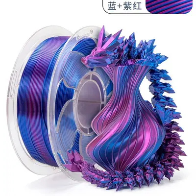 PLA İpek Çift Renkli 3D Yazıcı Filamenti 250G, Bambu Lab ve Creality Uyumlu - 8