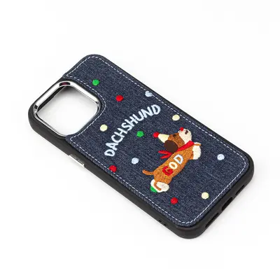 Denim-Handyhülle für iPhone 16 Pro Max, 15, 14 Pro, blankes DIY-Design - 11