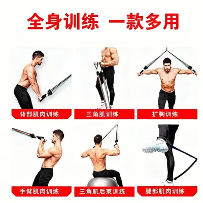 11-Piece Resistance Band Set with Multifunctional Expander