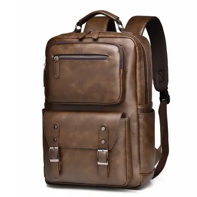 Kangaroo Herren-Rucksack im Retro-Businessstil mit Laptopfach, Modell 2655 - 7