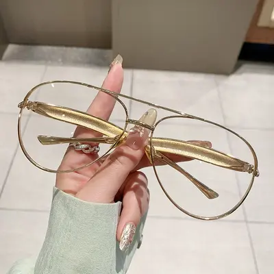 Retro Metal Toad-Shaped Minimalist Sunglasses for Women - 9