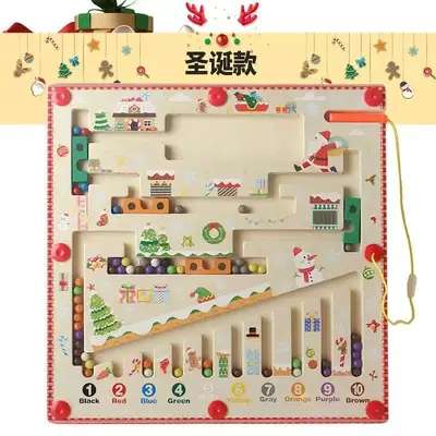 Children's Magnetic Stylus Maze Toy with Counting and Color Recognition - 10