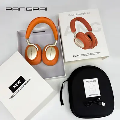 PX71ANC Over-Ear Bluetooth Headphones with True Noise Cancelling, Metallic Finish