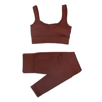 Seamless Yoga Set Open-Back Strappy Women's Suit - 10