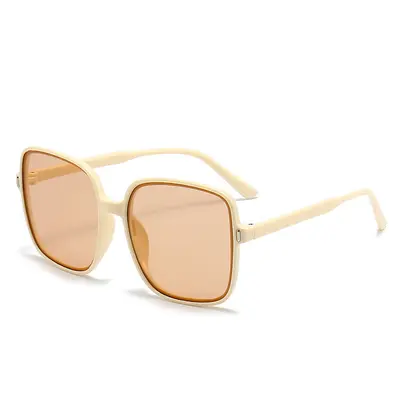 Women's Square Oversized Gradient Sunglasses with Metal Studs, UV Protection - 8