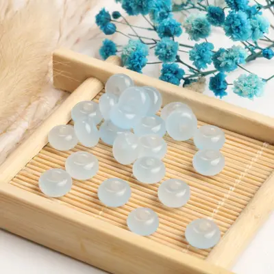 5x8 mm Abacus Bead, Imitation Jade, Flat Spacer Bead - 12
