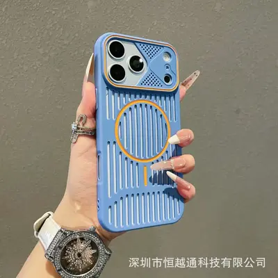 iPhone 14-17 Pro Max delikli soğutmalı metal kılıf - 10