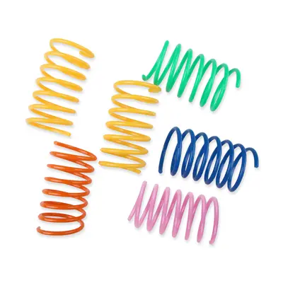 Colourful Spring Plastic Cat Teaser Toy, Self-Play Pet Toy - 5