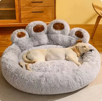 Plush Large Dog Bed, All-Season Warm Sofa-Style Pet Bed - 8