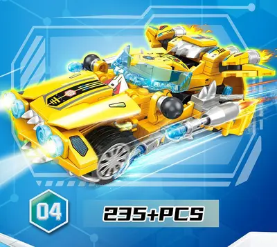Lego-Compatible Building Block Set, Transformer Mecha Robot, Small Pieces, for Boys - 9