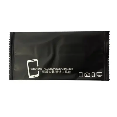 Temperli film alkol torbası üç parçalı set film aksesuarları kuru ve ıslak torba cep telefonu tablet temizleme seti film alet takımı