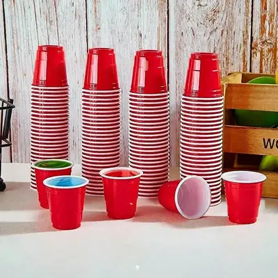 2 oz Two-Color Disposable PP Plastic Party Cup