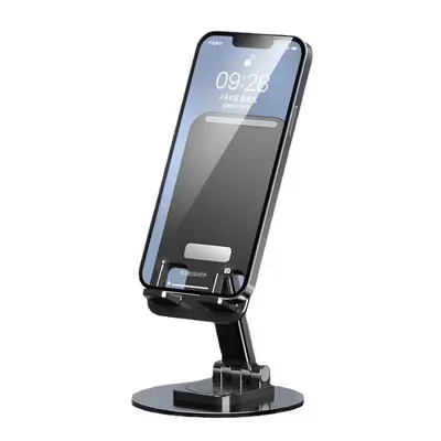 TikTok popüler yuvarlak metal döner telefon standı taşınabilir tembel canlı masaüstü telefon tutucu hediye logosu