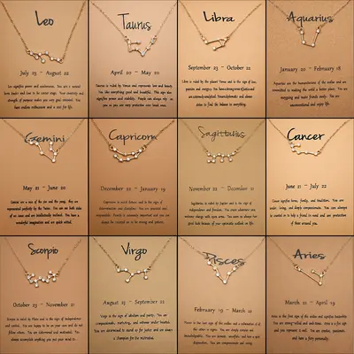Twelve zodiac pendant necklace, silver, galaxy design - 6