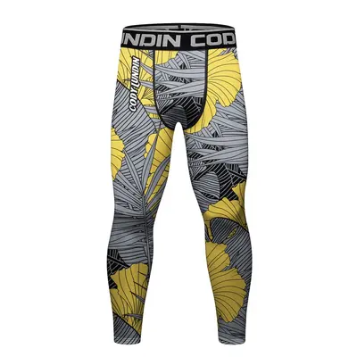 Men's Fitness Compression Pants, 3D Print, Quick-Dry - 8