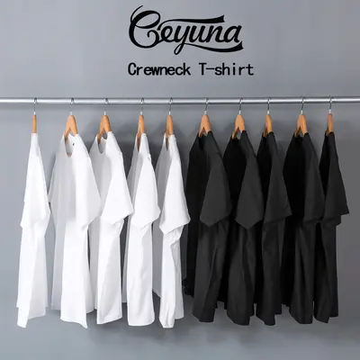 230 g schweres 100% Baumwoll-T-Shirt, Kurzarm, einfarbig Weiß, Unisex - 10