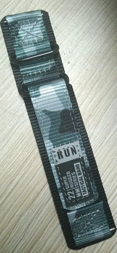 Nylon Woven Hook-and-Loop Strap for Garmin 22 mm, Huawei GT and Samsung - 11