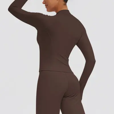 Women's Quick-Dry Thin Zip Yoga Jacket, Breathable - 5