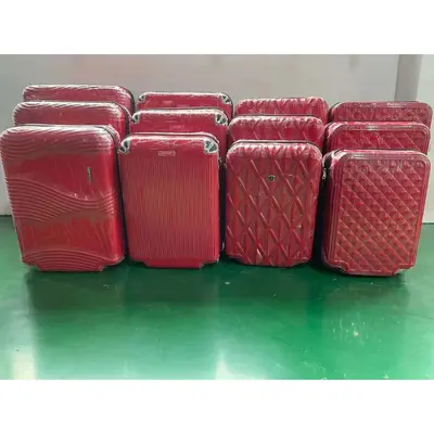 12-teiliges ABS-Reisekoffer-Set, einfarbig, mit Trolley - 5
