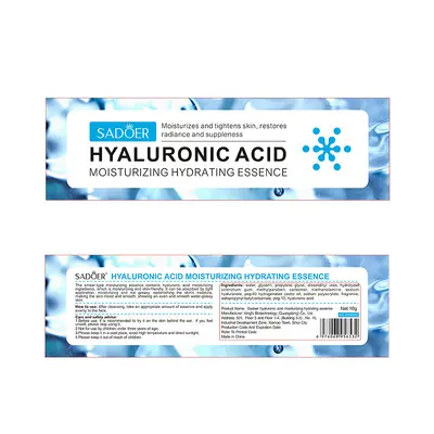 100% English Essence SADOER Hyaluronic Acid Moisturizing Essence Moisturizing Essence Moisturizing Skincare Products Cross-Border