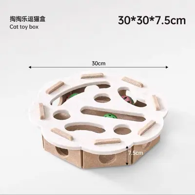 Cat Felt Maze Box Toy, Durable, No-Shedding Scratch Board - 11