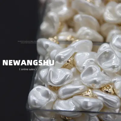 Irregular Shell-Imitation Pearl Buttons for Cardigans and Cheongsam