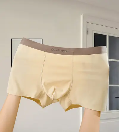 Men's Ice Silk Seamless Boxer Briefs, Breathable, Cool Feel for Summer - 10