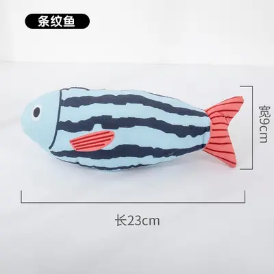 Seafood and Fish Themed Cat Toy with Catnip, Bite-Resistant - 10