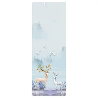 PU Natural Rubber Yoga Mat, Foldable, Double-Sided, Minor Flaw - 7