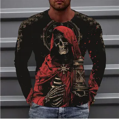 Halloween-Langarmshirt mit Spinnennetz, 3D-Druck - 9
