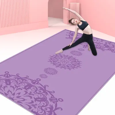Yoga matı 2024 yeni aerobik atlama matı erkek ve kadın dans pisti matı fitness matı kaymaz ev yoga matı toptan - 9