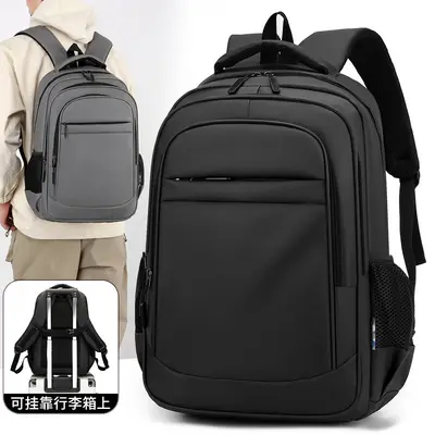 Men's Oxford Fabric Backpack with Laptop Compartment, Large Capacity - 4