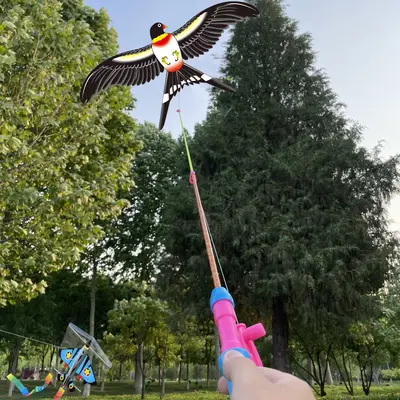 Hand-Held Reel Eagle Kite for Children, Easy to Fly in Light Breeze - 10