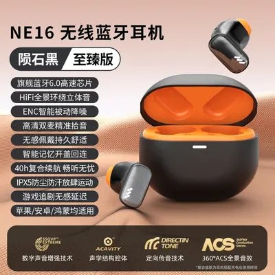 Cross-border New Model NE16 Private Mold TWS Wireless Bluetooth Earbuds Short Stem Semi-in-ear Noise-cancelling Music Gaming Earphones - 7