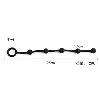 Threaded Silicone Beaded Anal Plug for Men and Women - 7