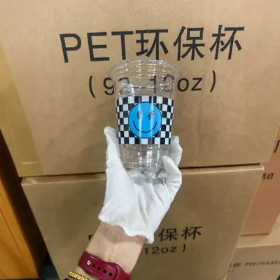 Tek kullanımlık PET soğuk içecek bardağı, 90/92/98 ağız çapı