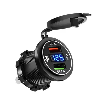 Araba Motosiklet USB Şarj Portu 12V Çakmak Soketinden Modifiye Edilebilir Araç İçi Hızlı Şarj Elektrikli Araç Telefon Şarjı