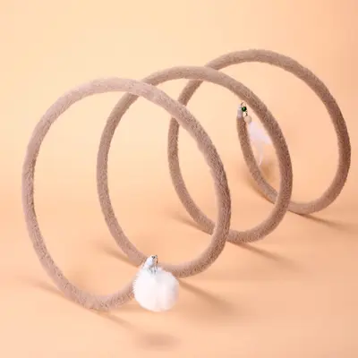 Foldable Plush Cat Tunnel Toy, Self-Play Interactive Tunnel, Scratch and Bite Resistant - 9