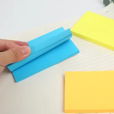 Floresan yapışkanlı not kağıdı, tekrar yapışabilir, özel baskı