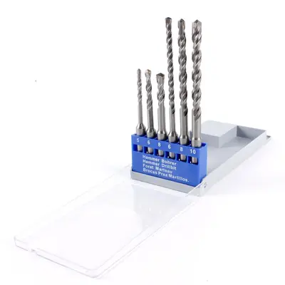 6-Piece SDS Hammer Drill Bit Set, Round Shank, 4-Flute Tungsten Carbide, for Concrete - 4