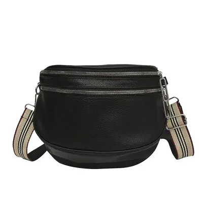 Wide-Strap Shoulder and Crossbody Waist Bag, Large Capacity - 7