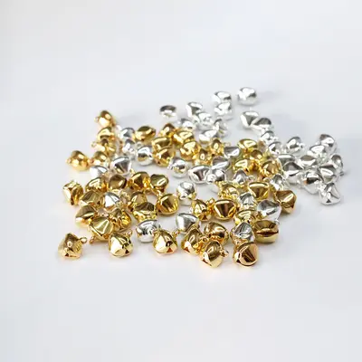 Flache Eisenglöckchen und Entenschnabel-Sesamglöckchen, galvanisiert, DIY-Material