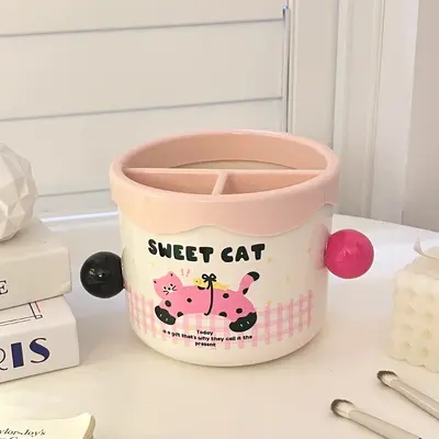 Frisiertisch-Kosmetikbox mit Lippenstift-, Lidschatten- und Pinselhalter - 8